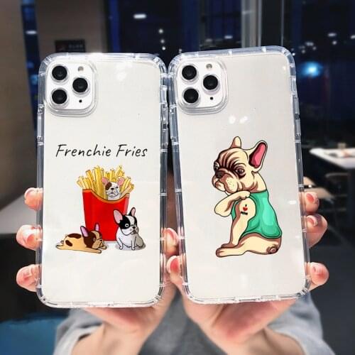 Pug Dog French Bulldog Couple Lover Friends Phone Case For iPhone 12 11 Pro MAX 6S 8 7 Plus SE 20 X XR XS Shockproof Cover Shell
