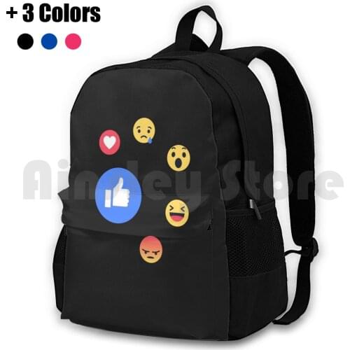 Like Facebook Outdoor Hiking Backpack Waterproof Camping Travel Icon Social Media Cool Stuff Characters Creative Amazing