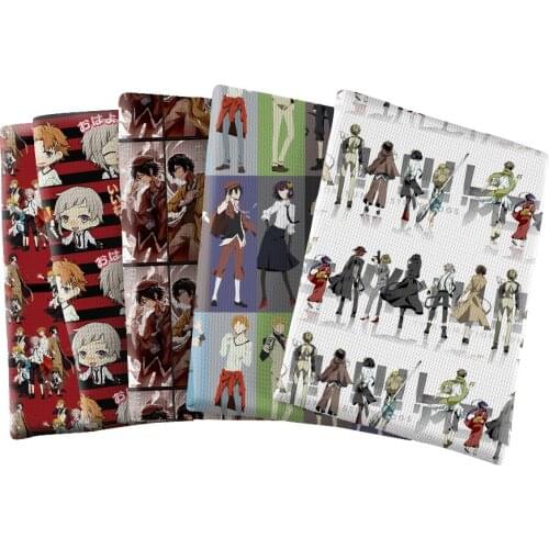 Japanese Cartoon Character Design Printed Bullet Textured Liverpool Patchwork Tissue Kids home textile 50*145cm