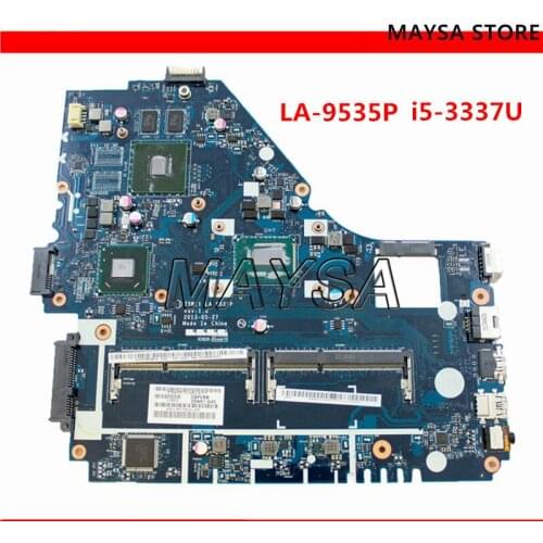 Z5WE1 LA-9535P For Acer aspire E1-570 E1-570G Laptop Motherboard I5-3337 CPU DDR3 GT720M GPU Full Tested
