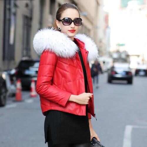 Fox Fur Collar Sheepskin Down Coat Female Real Genuine Leather Jacket Winter Coat Women Clothes 2020 Chaqueta Mujer Hiver 21070