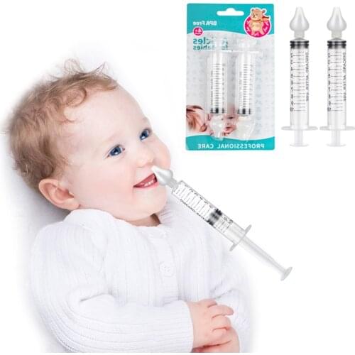 2Pcs Baby Nose Clean Needle Tube Infant Baby Care Nasal Aspirator Cleaner 10ML Baby Rhinitis Nasal Washer