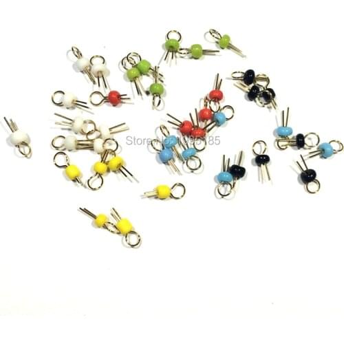 100Pcs Red / Yellow / Blue / Green / Black / White colour test beads / gold plated ceramic test loop / circuit board test pin
