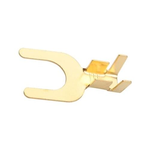 100pcs 8.2mm Crab foot terminal Fork lug U-shaped copper wiring nose Y-type crimping Silver 441-8B/441A-8C