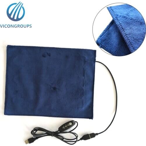 24x30cm 5V2A USB Electric Cloth Heater Pad Heating Element for Clothes Seat Pet Warmer 45 Degree