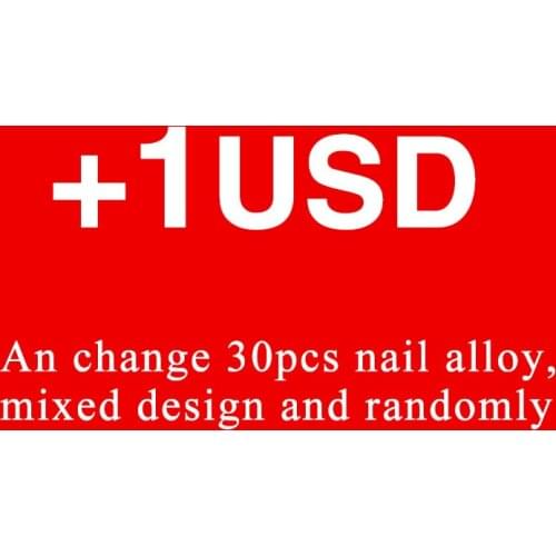 30pcs/lot most benefits! 1USD change 30pcs multicolor nail alloy rhinestone mixed design nail decoration