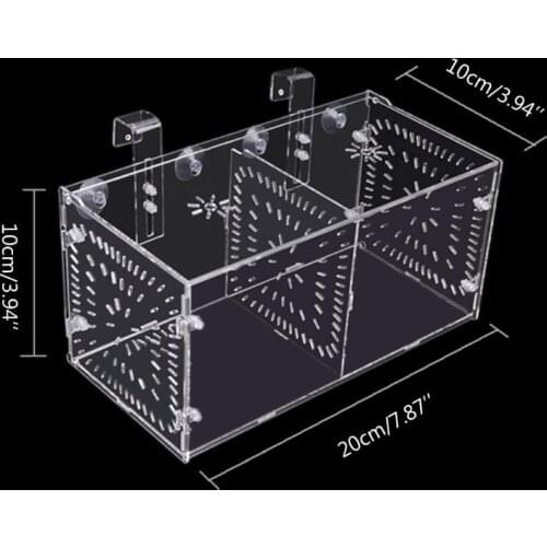 Aquarium Fish Tank Hatchery Incubator Breeding Box Acrylic Breeder Isolation Hatching Box Accessory for Clownfish Guppy