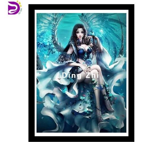 Diamond Painting Accessories Fantasy Angel Woman Cross Stitch Kit By Number Beauty Anime Girl Rhinestone Full Drill Handmade Art