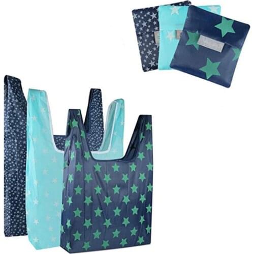 Large Washable Shopping Bag Heavy Shopping Eco-Friendly Ripstop Reusable Handbags Foldable Grocery Cloth Bags
