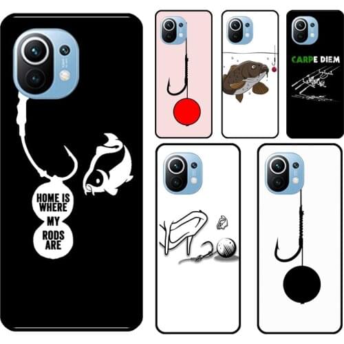 Carp Fishing Boilie Rig Hook For POCO X3 Pro M3 F2 F3 Case For Xiaomi Mi 10T Pro Note 10 Lite Mi 11 Ultra Cover Shell