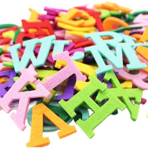 26pcs Felt Alphabet Letter Polyester Fabric For Sewing Cloth Felt Craft Fabric For Scrapbooking DIY Fieltro Feltro Mix Non-woven
