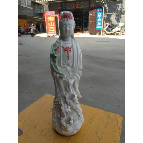 Rare Song Dynasty porcelain statue ,De Hua Kiln,GuanYin&Dragon,best collection & adornment, Free shipping