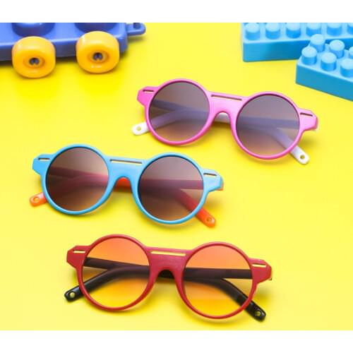 2020 Korea style Round Kids sunglasses Plastic Cute UV400 Stage&party glasses kinder zonnebril 2020 Boys&girls eyewear n483