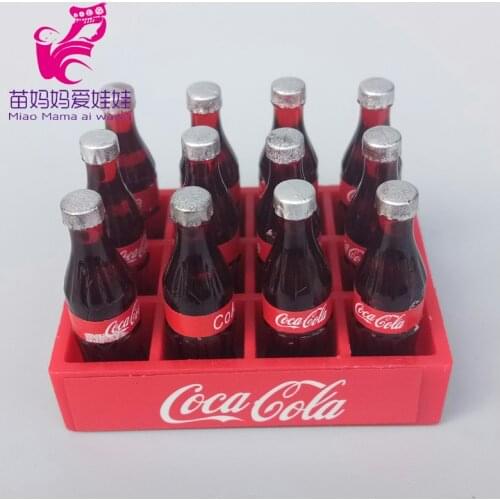 Mini drink cola model food 1/6 BJD ob11doll Kitchen wine bottle glasses cutlery for barbie blythe doll house accessories