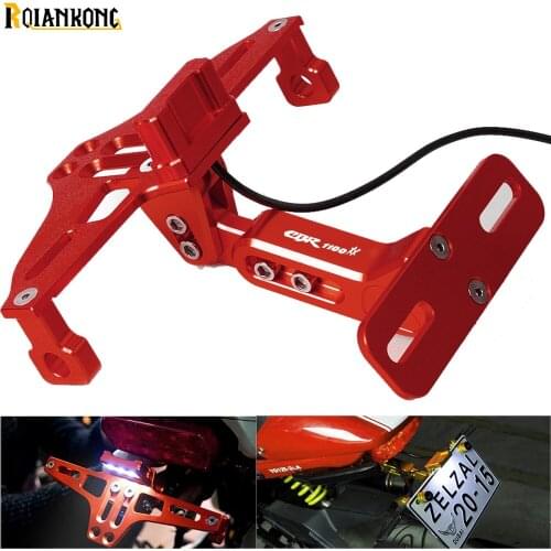 Motorcycle Adjustable License Plate Bracket Holder Frame Number Plate For Honda CBR1100XX CBR-1100XX 1997 1998 1999 2000-2007
