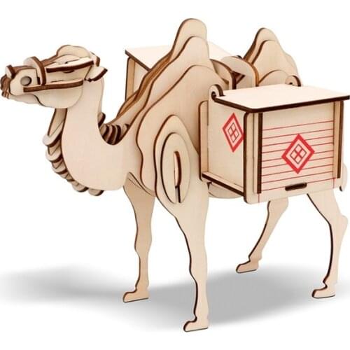 Animals Assembly Kit Wooden 3D Puzzles Decoration For Kids Adult DIY Hobbies Eductionnal Toys Fish Eagle Camel Figures Creative