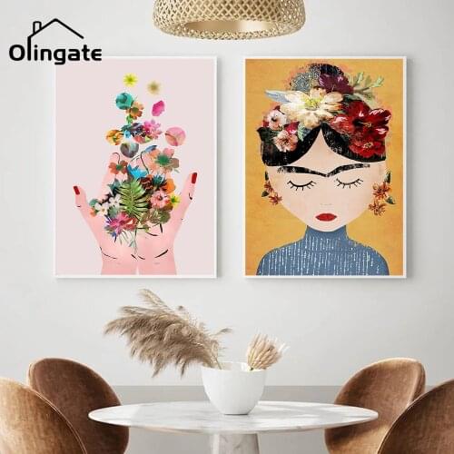 Nordic Posters and Prints Wall Pictures Landscape Calm Quotes Sun Tree Flower Wall Art Canvas Painting for Living Room Decor