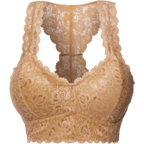 Solid Sexy Seamless Lace Bra Womens Sports Bandeau Bar Seamless Bra Top with Front Lace Cover Sports Bra Underwear Lingerie