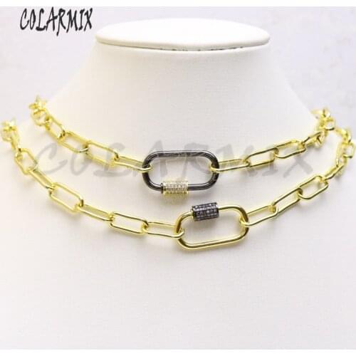 5 strands Round clasp necklace accessories for pendants necklace making adjustable jewelry accessories for women 51034