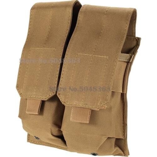 Tactical AK AR Dual Double Riffle Mag Pouch Holds 2 Magazines MOLLE Double Pistol Mag Pouch