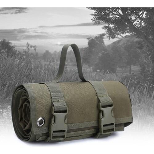 Tactical Non Slip Shooting Mat Portable Waterproof Roll Up Mat Outdoor Camping Pad Lightweight Nylon Cloth Hunting Gun Mat