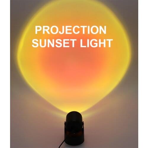Sunset Rainbow Sun Projector Night Lights Usb Bedside Table Lamp Valentines Day Gift Bedroom Bar Coffee LED Atmosphere Light