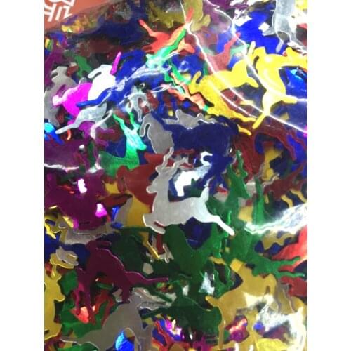 1000pcs 16*18mm Deer Sequin For Crafts PVC Handmade Paillette Kids DIY Christmas Decoration Mix Colors
