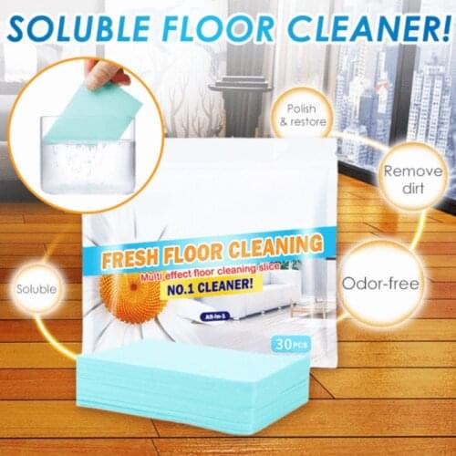 Tile Floor Cleaning Slice 30 Pcs Decontamination Floor Brick Wood Floor Cleaner Tablet Washing Use Mix Anti Stains Clean Papers