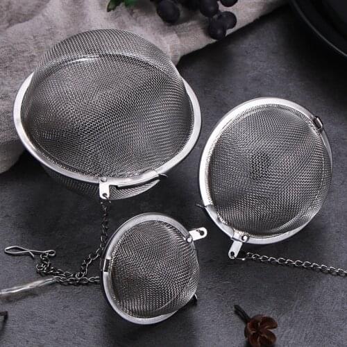 500pcs Loose Leaf Tea Infuser 304 Stainless Steel Seasoning Ball Mesh Teas Filter Portable Kitchen Tools W0148
