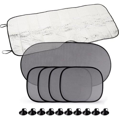 6Pcs Car Sun Shade UV Protect Sunshade Window Front/Back Windshield Visor Block