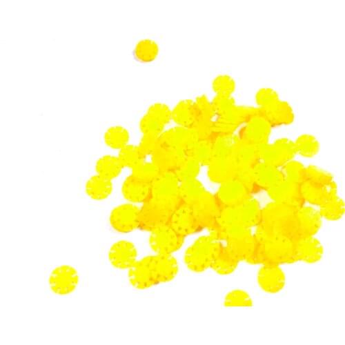 8pcs/Plate Dental Silicone Safety Memo Disc SMD 135℃ Yellow Color