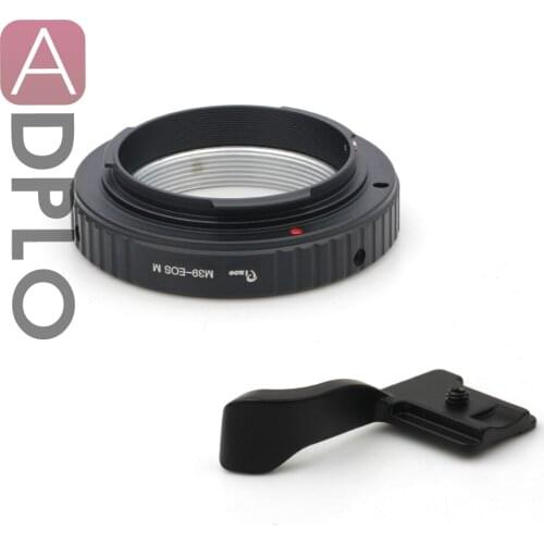 Pixco M39-EF.M Mount Adapter Suit For Leica L39 M39 Screw Lens To Canon EOS M Mirrorless Camera M3 M2 M+ Hot Shoe Cover (black)