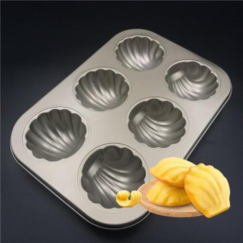 Non-stick Carbon Steel Cupcake Muffin Mold Shall Banana Baking Pan Cake Pan Cookie Mold Kitchen Tools