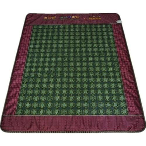Free shipping! Jade germanium stone mattress jade health care physical therapy mat tourmaline heating mattress Eye cover1.2*1.9M
