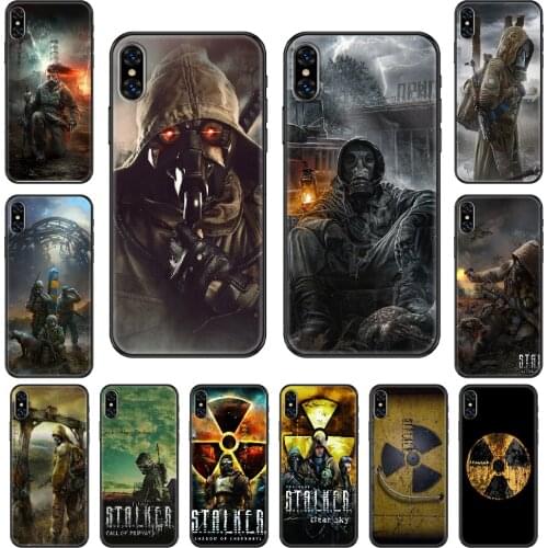 Gmae Stalker Clear Sky Phone Case Cover Hull For iphone 5 5s se 2 6 6s 7 8 12 mini plus X XS XR 11 PRO MAX black art hoesjes