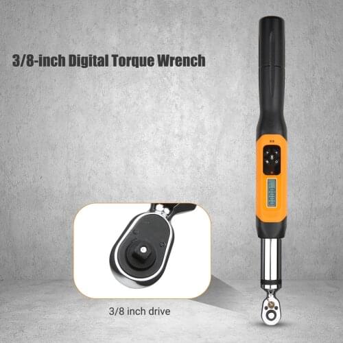 KKmoon 3/8 Inch Digital Torque Wrench Electronic Torque Wrench with Buzzer & LCD Alarm 0.3-30 N.m/0.6-60 N.m Tool Kit EWJ3-0030