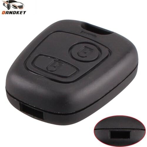 Dandkey 10X 2 Button without Blade Remote Car Key Case Shell Fob For Citroen C1 C2 C3 Pluriel C4 C5 C8 Xsara Picasso key shell
