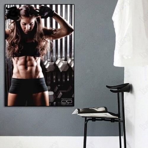 Gym Motivation Canvas Painting Exercise Sports Canvas Posters Prints Decorative Wall Art Pictures for Living Room Gym Room Decor