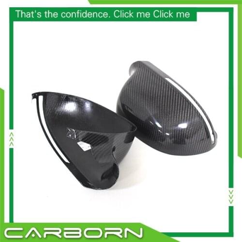 For Audi A4 B8 2008-2015, A5, A6, Q3 Add On Carbon Fiber Body Side Rear View Mirror Cover without side assist light