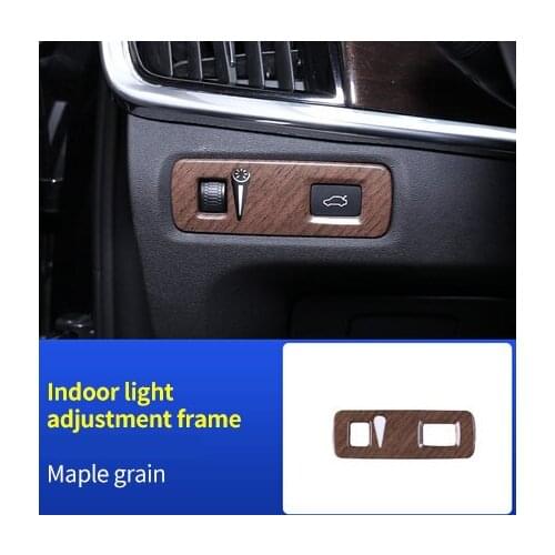 For VOLVO XC90 2016-2019 ABS Maple grain Indoor light adjustment frame chrome molding trim 1pc