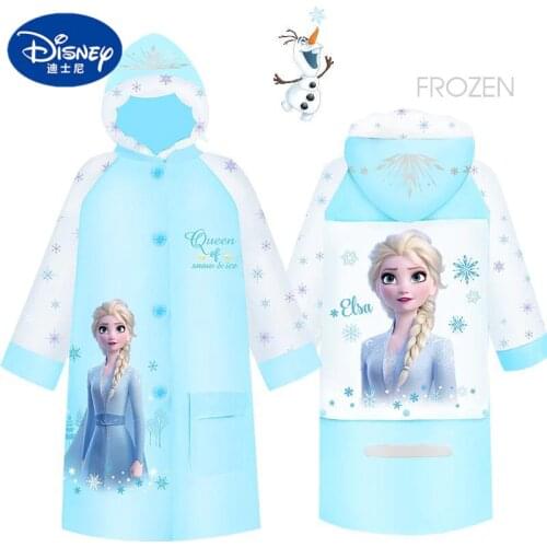 Disney children cartoon poncho raincoat Frozen elsa girl student with a bag cute princess raincoat kids raincoat Birthday gift