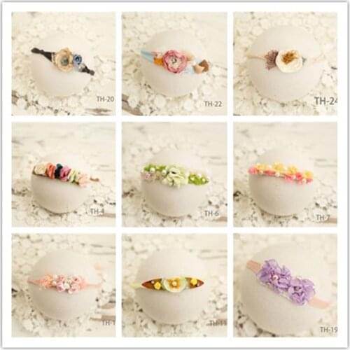 Dvotinst Newborn Photography Props Cute Floral Headbands Headwear Fotografia Accessories Headdress Studio Shoots Photo Props