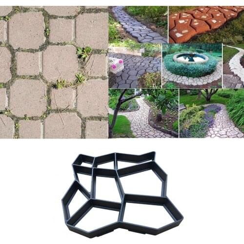 Garden Pavement Mold DIY Path Maker Mannually Paving Concrete Mould DIY Garden Paving Cement Brick Stone Road Floor Path Maker