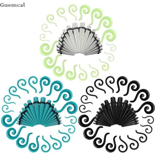 Guemcal 36pcs Explosive All-match Multicolor Acrylic Set Ear Expander Exquisite Piercing Jewelry