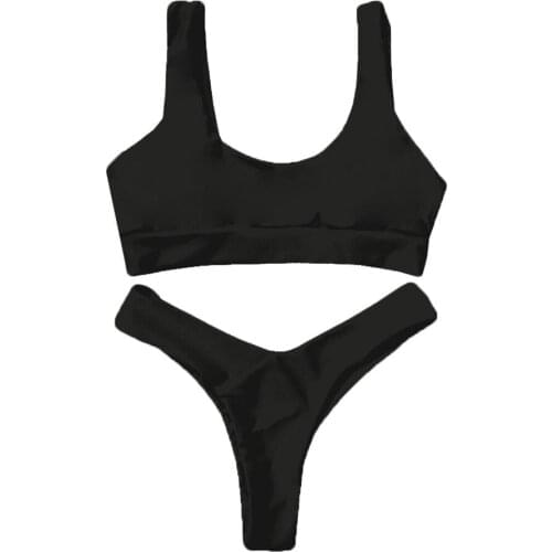 #H40 Sexy 2020 Bikini Swimsuit Women Thong Micro Bikini Push Up Brazilian Biquini Low Wasit thing Suit Mujer maillot de in femme