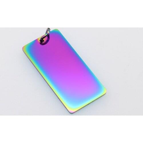 Stainless Steel Blank Big Rectangle Charms 20*40mm Stainless Steel Pendant High Polish Mirror Surface Jewelry Charm 20pcs/lot