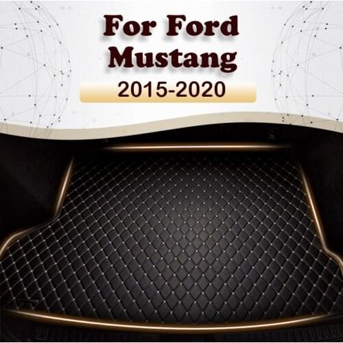 Car trunk mat for Ford Mustang 2015 2016 2017 2018 2019 2020 cargo liner carpet interior accessories cover