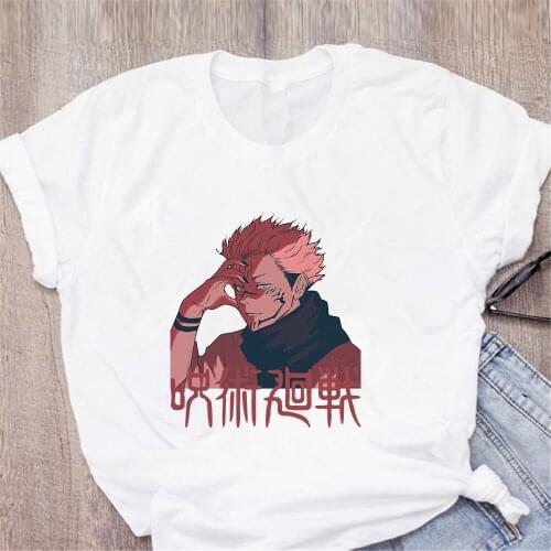 Hot Sale Anime Cartoon Tshirt Women Jujutsu Kaisen Hip Hop Fashion Tee Tops Female Clothes Dropship