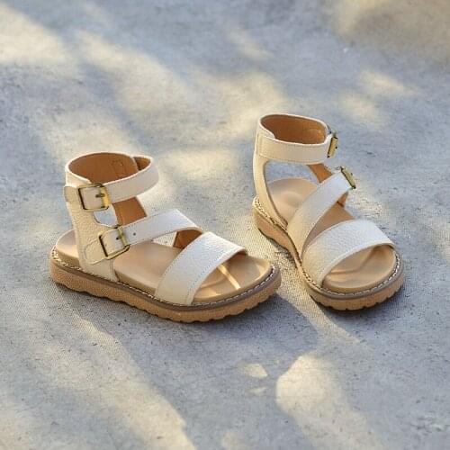 MHYONS 2020 New Summer Childrens Roman Sandals Genuine Leather Fashion Princess Shoes Party Show Boy Girls Sandals Size 26-36