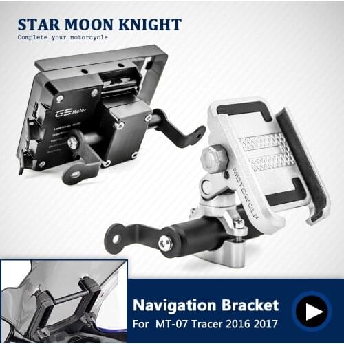 MT-07 MT07 Tracer Smart Phone Navigation GPS Bracket Mounting Bracket Kit for YAMAHA MT-07 Tracer 2016 2017 2 Shots_12MM-22MM